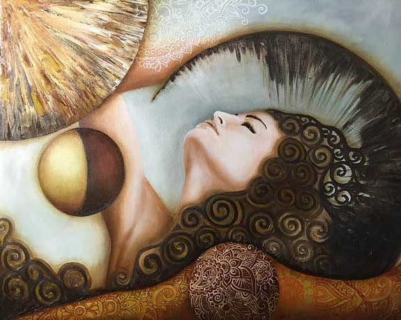 Luna Nueva. 65 x 81 cm, óleo en lienzo. 2016